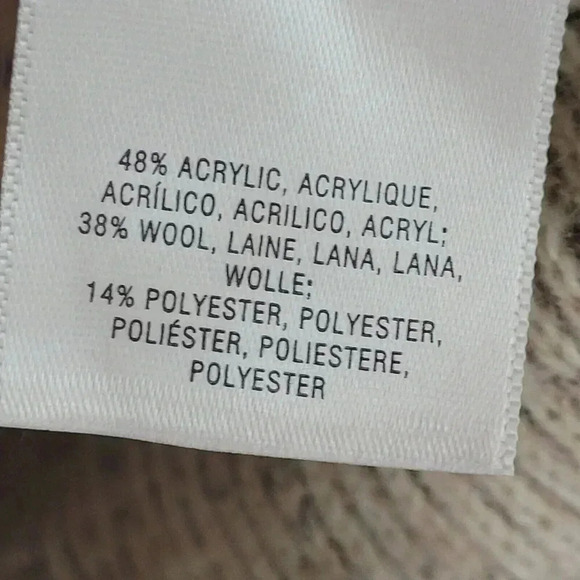 Anthropologie Rosie Neira Womens Wool Blend Cardigan Sweater L 20PT - Picture 5 of 9